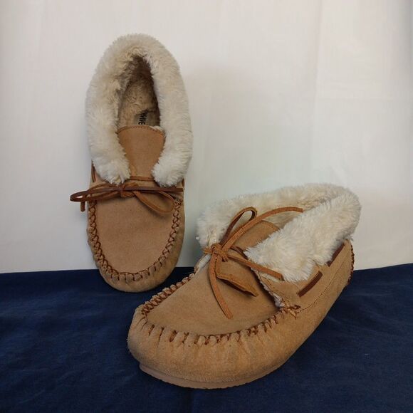 Minnetonka Womens Chrissy Bootie Moccasin Slipper Cinnamon Size 9M - Picture 2 of 14